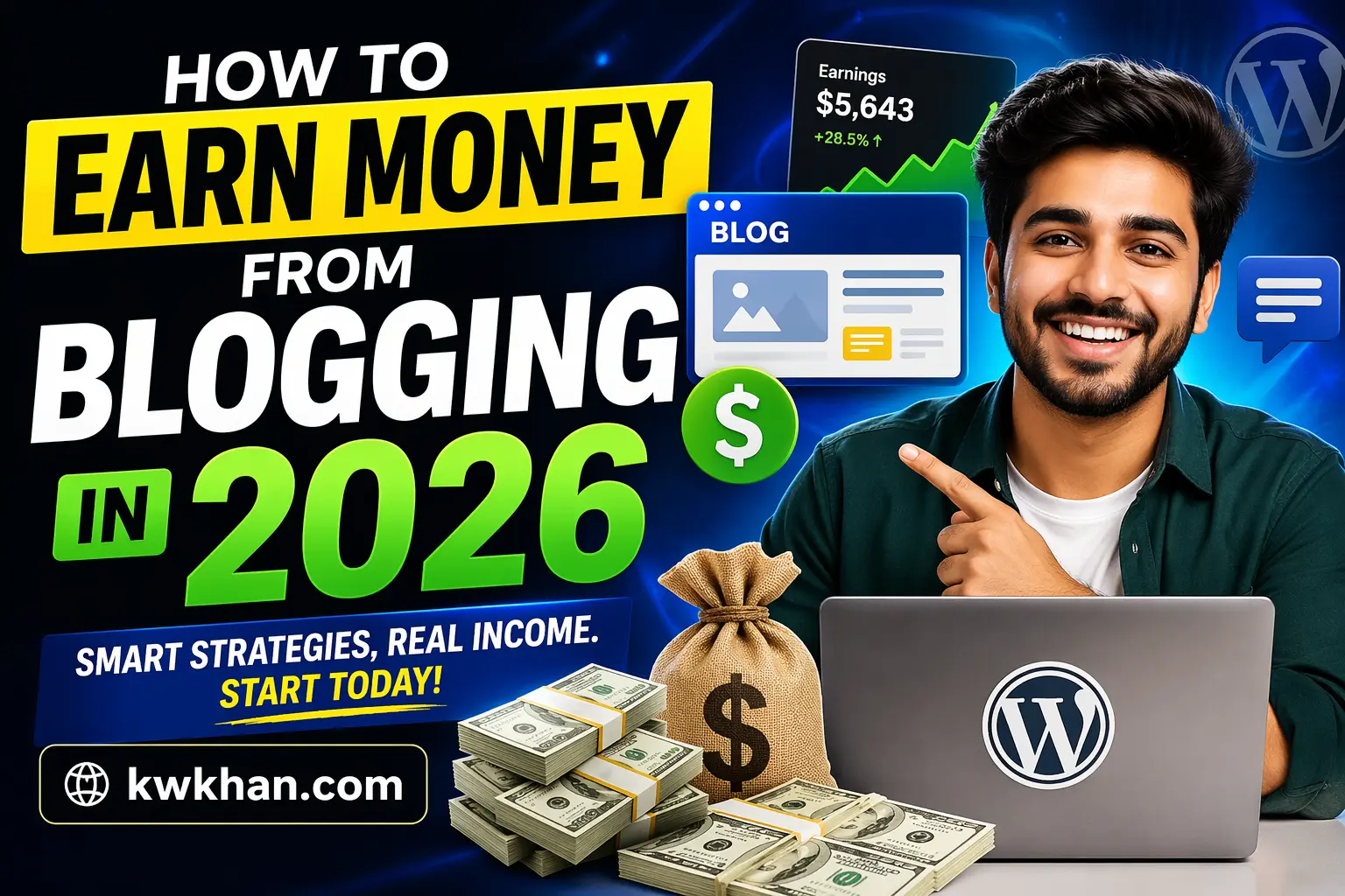 earn money from blogging in 2026 guide with real strategies and online income tips